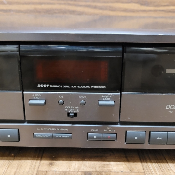 JVC Stereo Cassette Dual Tape Deck TD-W207 Auto Reverse Dub HX Pro - Picture 5 of 10